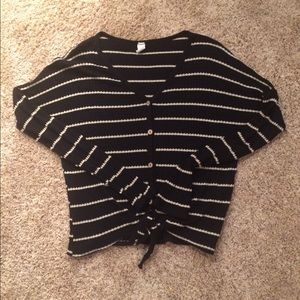 Sweater with tie waist